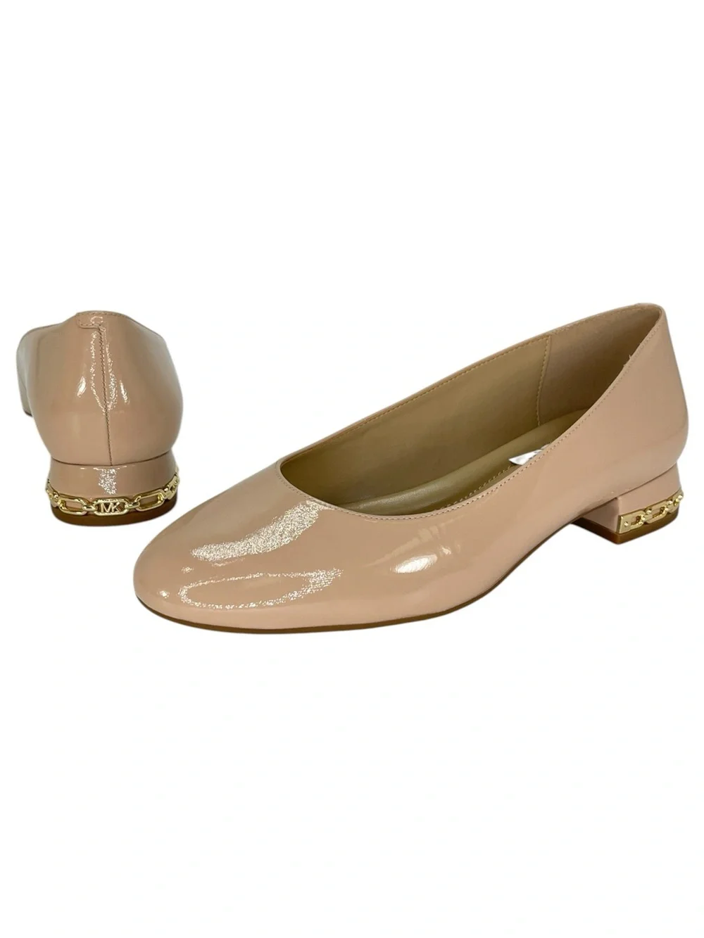 Michael Kors June Flex Cream Leather Womens Flats Size 7.5M